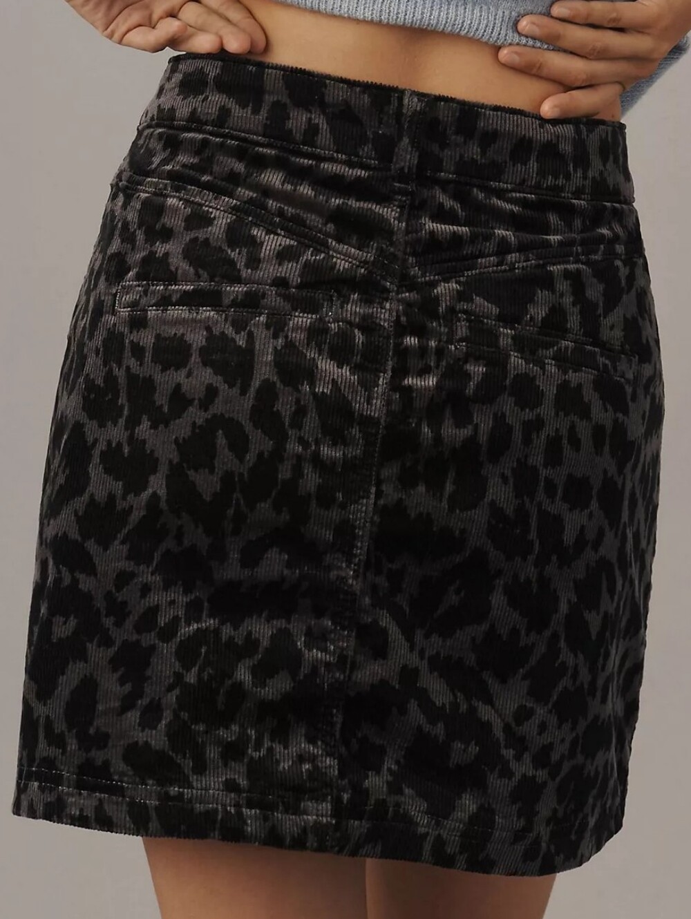 Pilcro Anthropologie Leopard Print Corduroy Mini Skirt In 14 NWT - Picture 3 of 7